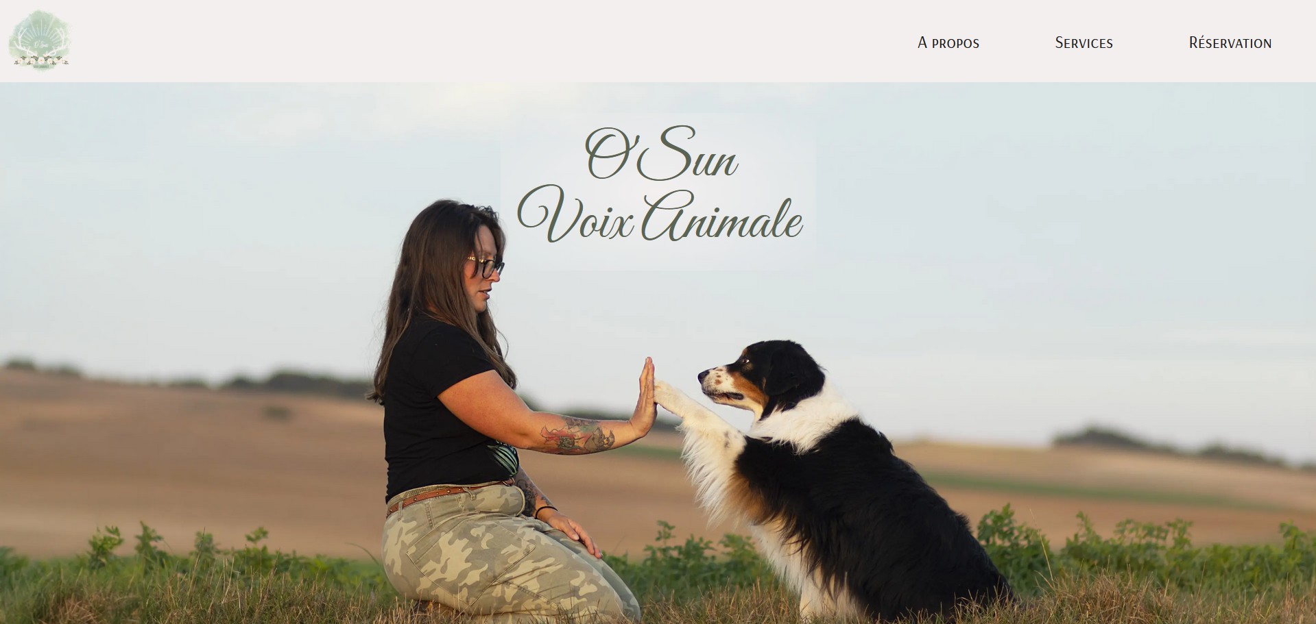 Capture d'écran du site O'Sun - Voix animale